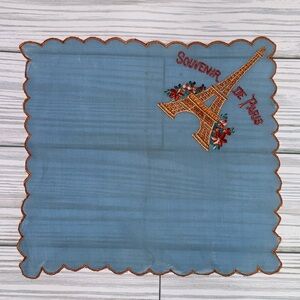 Vintage Paris souvenir hanky
